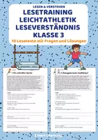 Vorschau - Stundenentwürfe - Lesetraining Sport Materialpaket – Leseverständnis Klasse 3 | 5 Materialien mit Lösungen - Seite 1
