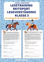 Vorschau - Stundenentwürfe - Lesetraining Reitsport | Leseverständnis Klasse 3 - Deckblatt