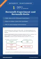 Vorschau - selbst erstellte Cliparts/Grafiken - Bernoulli-Kette erkennen und prüfen | Selbstlernkurs mit Lösungen | Sek II - Deckblatt