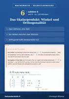 Vorschau - selbst erstellte Cliparts/Grafiken - Lektion 6 Das Skalarprodukt Selbstlernkurs - Deckblatt
