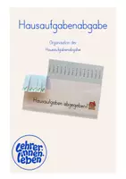 Vorschau - Poster - Organisation der Hausaufgabenabgabe - Deckblatt