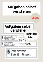 Vorschau - Merkblätter - Selbstständiges Arbeiten - Aufgaben selbst verstehen (Aushang, Fächer) - Deckblatt