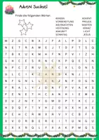 Vorschau - Arbeitsblätter - Suchsel Advent - Deckblatt