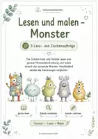 Vorschau - Arbeitsblätter - Leseverständnis - Lesen und malen - Monster - Deckblatt