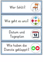 Vorschau - Bildkarten - Moderationsfächer Morgenkreis mit und ohne Silbenschrift - Seite 2
