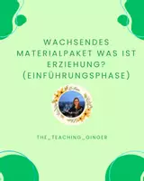 Vorschau - Stundenentwürfe - Wachsendes Materialpaket Was ist Erziehung (Jg. 11) - Deckblatt