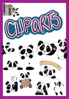 Vorschau - selbst erstellte Cliparts/Grafiken - Cliparts: Pandas für jede Gelegenheit - Deckblatt