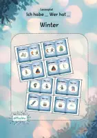 Vorschau - Spiele - Lesespiel zum Thema Winter - Deckblatt