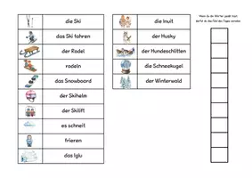 Vorschau - Fördermaterial/Inklusion - Wortschatzkärtchen zum Thema Winter - Seite 3