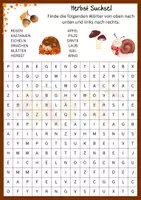 Vorschau - Arbeitsblätter - Herbst Suchsel - Deckblatt