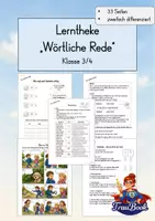 Vorschau - Stundenentwürfe - Materialpaket Lerntheke und Lernzielkontrolle "Wörtliche Rede" - Seite 1