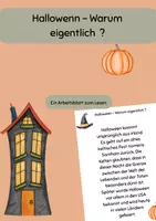 Vorschau - Arbeitsblätter - Halloween - Warum eigentlich? - Deckblatt
