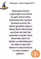 Vorschau - Arbeitsblätter - Halloween - Warum eigentlich? - Seite 1