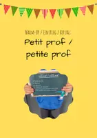 Vorschau - Merkblätter - Petit/e prof: Ein Warm-up-Ritual / Einstieg in Französisch - Deckblatt