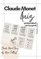 Vorschau - Arbeitsblätter - Impressionismus: Claude Monet * QUIZ als Mini Faltheft - Deckblatt