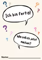 Vorschau - Mal- und Bastelvorlagen - Ich bin fertig! Und jetzt? Heft - Deckblatt