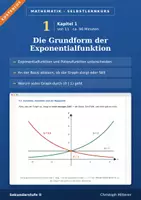 Vorschau - selbst erstellte Cliparts/Grafiken - Exponentialfunktion: die Grundform | Selbstlernkurs mit Lösungen | Sek II - Deckblatt