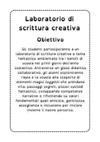 anteprima - Testo - Laboratorio di scrittura creativa per il Back to School - Pagina 1
