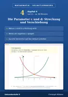 Vorschau - selbst erstellte Cliparts/Grafiken - Parameter c und d am Graphen | Selbstlernkurs mit Lösungen | Sek II - Deckblatt