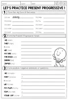 Vorschau - Arbeitsblätter - PRESENT PROGRESSIVE - Worksheet Package - Seite 2
