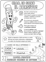 anteprima - Altro tipo di materiale - Imparo a scrivere in corsivo – Schede didattiche per la primaria - Pagina 1