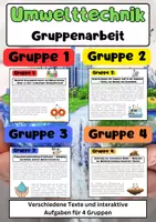Vorschau - Arbeitsblätter - Umwelttechnik Gruppenarbeit: Recycling, Müllsortierung & Trinkwasser - Deckblatt