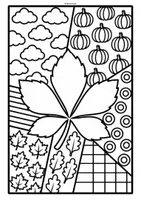 Vorschau - Mal- und Bastelvorlagen - Herbst Pop Art: Herbstliche Ausmabilder (Kunst / Freiarbeit) - Seite 3