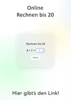 Vorschau - Spiele - Online Rechnen bis 20 - Game Webseite Link Mathe - Deckblatt