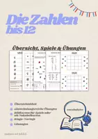 Vorschau - Mal- und Bastelvorlagen - Die Zahlen 0-12 | Les nombres | Französisch - Deckblatt