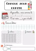 Aperçu - Apprentissages en autonomie - Fiche rituel "CHAQUE JOUR COMPTE" - Page de couverture