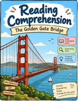 Vorschau - Arbeitsblätter - The Golden Gate Bridge Reading Comprehension - Deckblatt