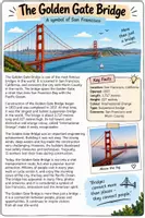Vorschau - Arbeitsblätter - The Golden Gate Bridge Reading Comprehension - Seite 1