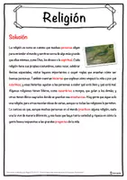 Vista previa - Hojas de trabajo - Religión – Ficha: texto con huecos, comprensión auditiva y sopa de letras - página 2