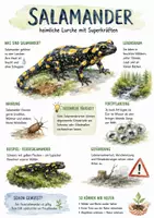 Vorschau - Arbeitsblätter - Lernposter + Arbeitsblatt "Salamander" + Onlineübung & MP3 + Mindmap + Infografik - Deckblatt
