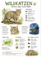 Vorschau - Arbeitsblätter - Lernposter + Arbeitsblatt "Wildkatzen" + Onlineübung & MP3 + Mindmap + Infografik - Deckblatt