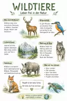 Vorschau - Arbeitsblätter - Lernposter + Arbeitsblatt "Wildtiere" + Onlineübung & MP3 + Mindmap + Infografik - Deckblatt