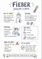 Vorschau - Arbeitsblätter - Lernposter + Arbeitsblatt zum Thema "Fieber" + Onlineübung & MP3 + Mindmap + Infografik - Deckblatt