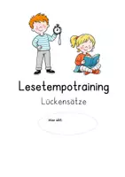 Vorschau - Arbeitsblätter - Blitzlesen. Lesetempotraining – Lückensätze lesen & verstehen | Leseflüssigkeit fördern Klasse 2–4 - Seite 1