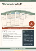 Vorschau - Stundenentwürfe - Abiotisch oder biotisch? – Biologie Klasse 7/8 - Deckblatt