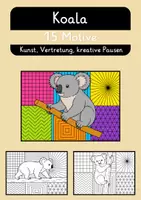 Vorschau - Arbeitsblätter - Koala - Pop Art Vorlagen Ausmalbilder - Deckblatt