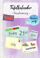 Vorschau - Fördermaterial/Inklusion - Tafelkalender: Bundle (Deutsch & Englisch) - Seite 1