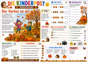 Vorschau - Arbeitsblätter - Kinderpost, Herbst, Klasse 1, Lesen, Rechnen - Deckblatt