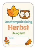 Vorschau - Arbeitsblätter - Lesetraining Herbst | Blitzlesen & Lesetempo steigern | Herbstwörter - Seite 1