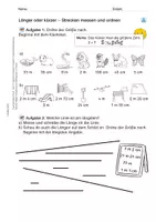 Vorschau - Arbeitsblätter - Materialsammlung: Längen messen und errechnen - Seite 3