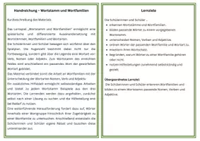 Vorschau - Spiele - Wortstamm und Wortfamilien Spiel zum Lernen und Üben - Seite 1