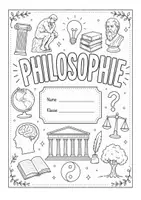 Vorschau - Mal- und Bastelvorlagen - Deckblatt für die das Fach Philosophie - Deckblatt