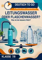 Vorschau - Stundenentwürfe - Deutsch to go: Leitungswasser oder Flaschenwasser? - Deckblatt