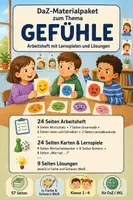 Vorschau - Arbeitsblätter - DaZ-Komplettpaket zum Thema Gefühle - Deckblatt