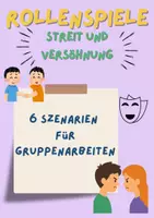 Vorschau - Arbeitsblätter - Rollenspiel Streit und Versöhnung, Vertragen, Entschuldigen, Konflikt - Deckblatt