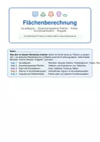Vorschau - Arbeitsblätter - Sparpaket Flächenberechnung: Von Grundfiguren & Kreisen bis zur Integralrechnung in der Oberstufe (Lernpläne, Klassenarbeiten & Übungen) - Deckblatt
